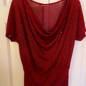 Red Sparkly Top - Size S